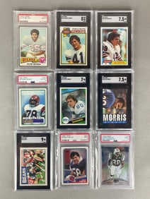 9 - 1975 - 1998 Topps Football Graded Cards with Walter Payton