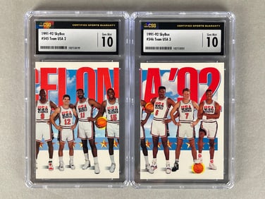 2 - 1991 - 92 Skybox Team USA Graded 10s