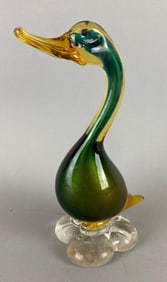 Murano Art Glass Duck Statue