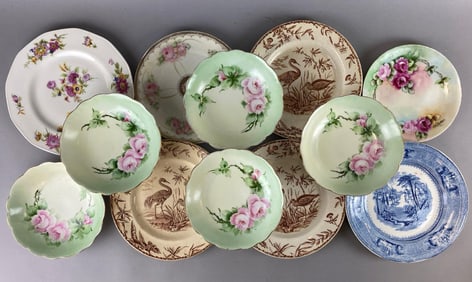 Group of Antique Porcelain Plates and More