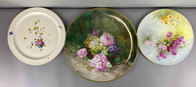 Group of 3 Antique Porcelain Serving Platters