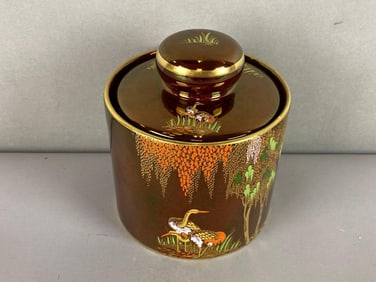 Porcelain Carlton Ware Rouge Royale Tobacco Jar