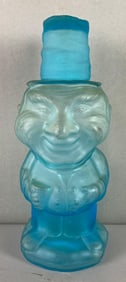 Vintage Indiana Glass Blue Pressed Glass Tiara Jolly Moutaineer Decanter