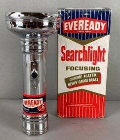 Eveready No. 3743 Chrome Plated Searchlight Flashlight