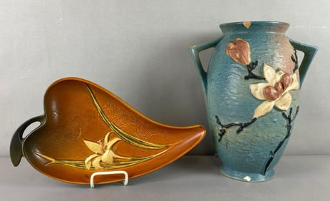 Group of 2 Roseville Pottery Items