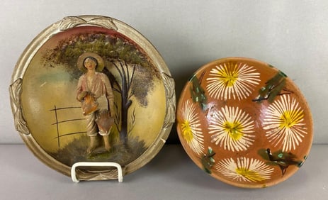 Group of 2 Hand Painted Items