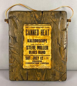 Peregryn Wood Band Plaque Featuring Canned Heat and more
