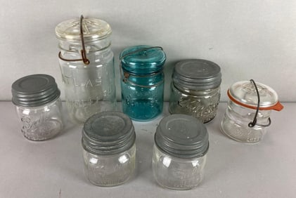 Group of 7 Canning Jars