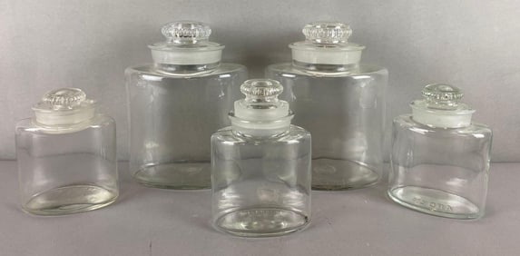Group of 5 Elizabeth Arden Apothecary Jars
