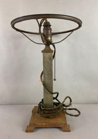 Antique Art Nouveau Cast Iron Table Lamp