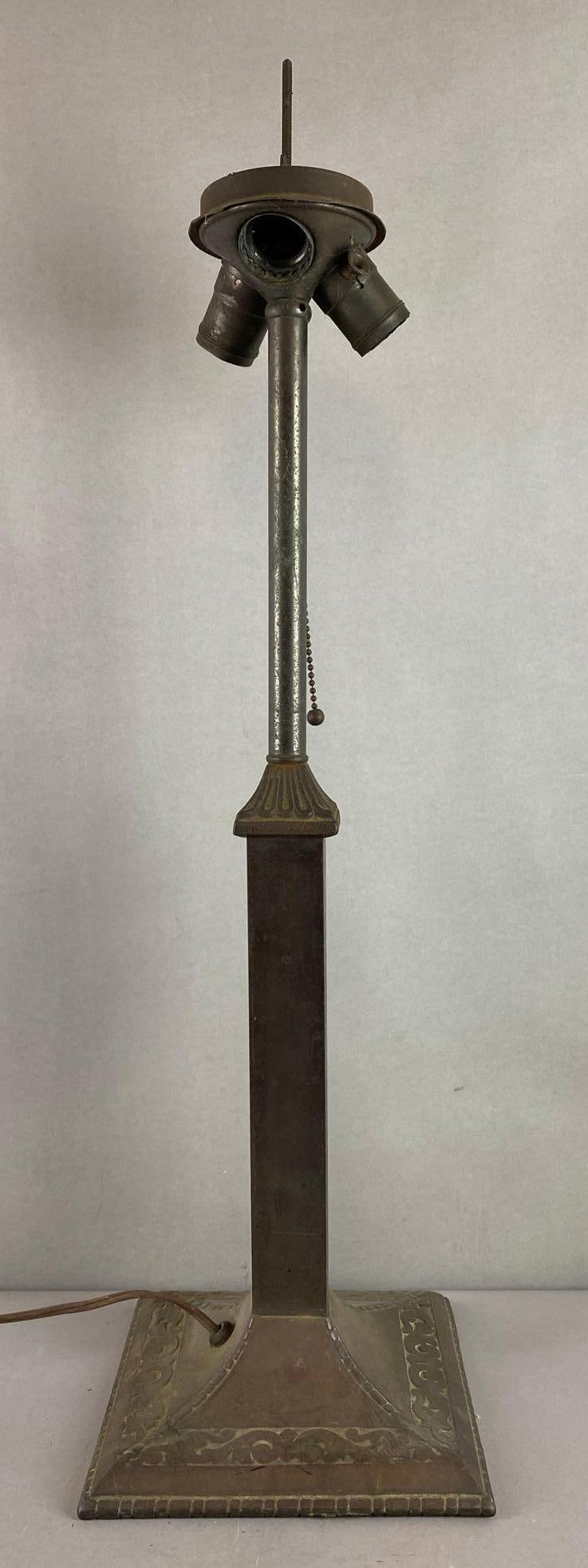 Antique Ornate Brass Table Lamp (1 of 5)