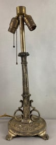 Antique Art Nouveau Cast Iron Table Lamp