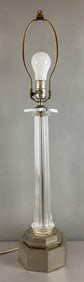 Glass and Metal Table Lamp