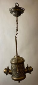 Angle Lamp Co. Ornate Hanging Kerosene Lamp Light