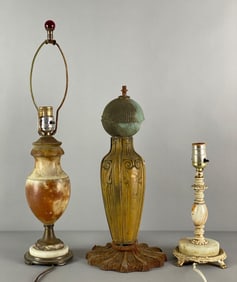 Group of 3 Antique Table Lamps
