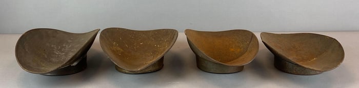 Group of 4 Antique Metal Scale Pans