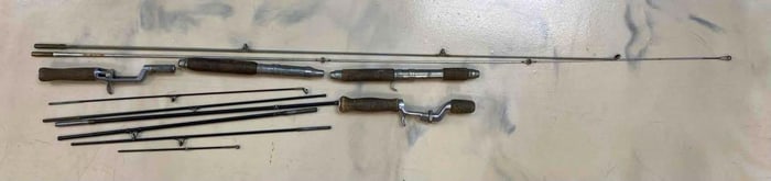 Group of Vintage Metal Fly Fishing Rod Parts