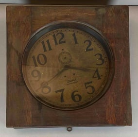 Antique Imperial Electric Clock in Wood Case