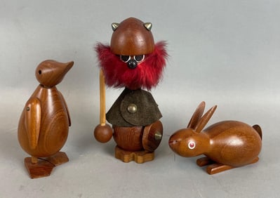 Group of Sallingboe Danish Teak Figurines