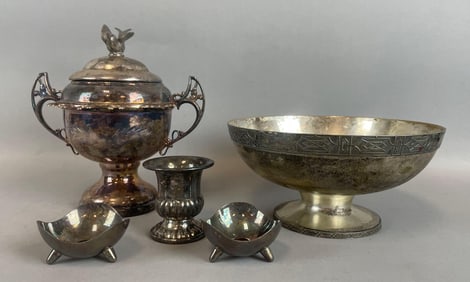 Group of Antique Silver Plated Items
