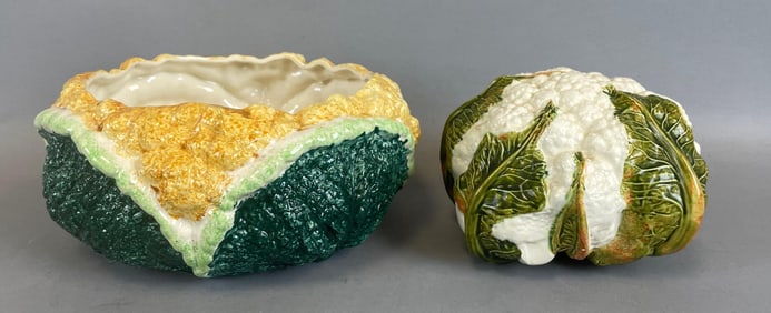 Group of 2 Vintage Ceramic Vegetable Items