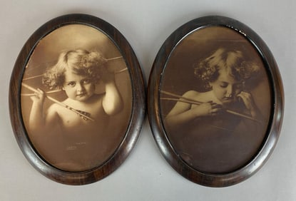 Group of 2 1897 MB Parkinson Cupid Lithographs