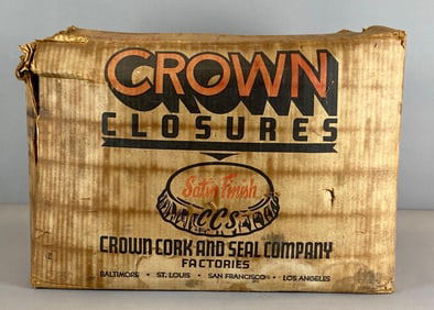 Box of Crown Rainbow Cream Sofa Cork Bottle Caps