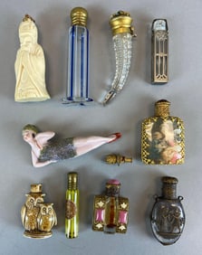 Group of Antique Figurines and Perfume Bottles