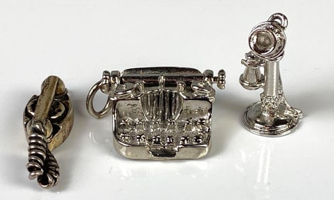 Group of 3 Sterling Silver Charms