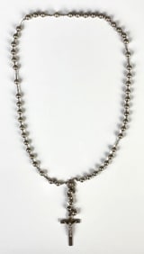 Sterling Silver Beaded Catholic Rosary