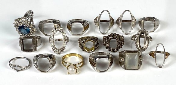 Group of Sterling Silver Rings and More
