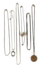 Group of 6 Sterling Silver Necklaces
