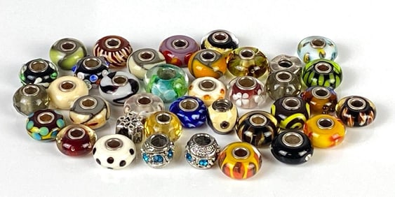 Group of Trollbeads Bracelet Beads and More
