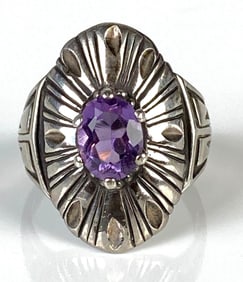Sterling Silver Carolyn Pollack/Carlisle Amethyst Ring