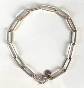 Sterling Silver Paperclip Chain Bracelet