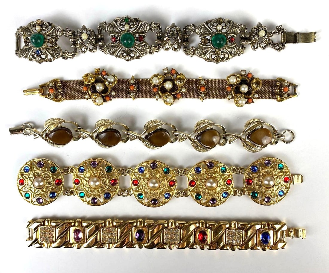 Group of 5 Costume Jewelry Bracelets (1 of 2)