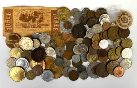 Group of Assorted Coins and More