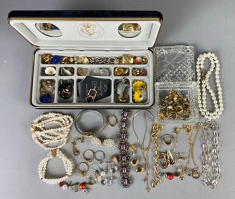 Group of Costume Jewelry and More