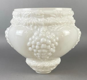 Milk Glass Shade with Textured Grape Motif