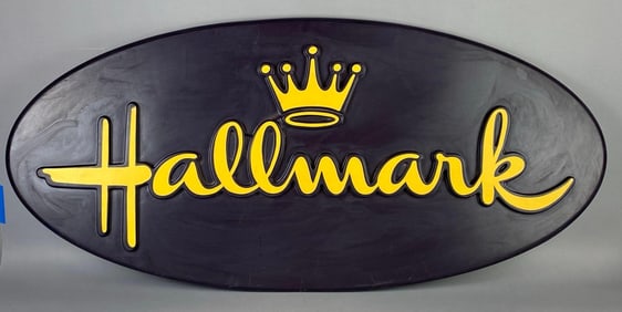 Large Hallmark Plastoc Vacuum Form Advertising Sign