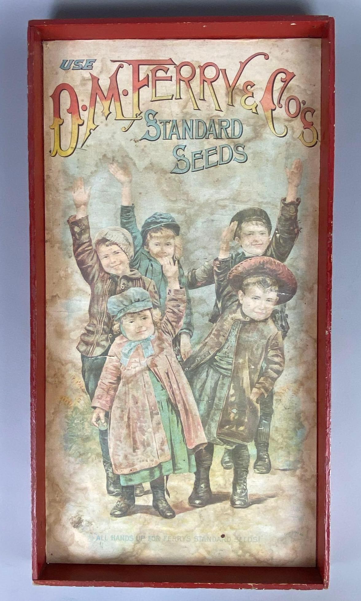 D.M. Ferry and Co. Standard Seeds Cardboard Advertising Sign (1 of 5)