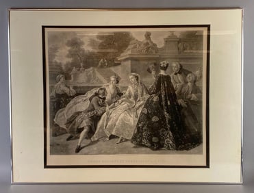 De Troy Court Society at Versailles A.D. 1731 Lithograph on Paper