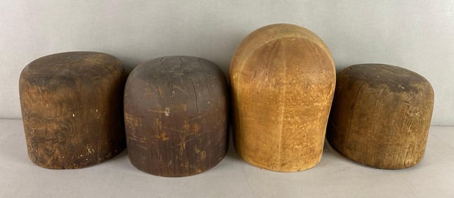 Group of 4 Antique Hat Forms
