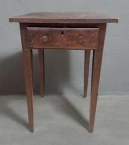 Antique Walnut Side Table with Drawer