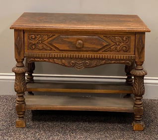 Vintage Wood Side Table