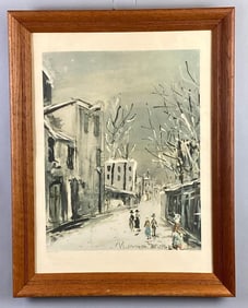 Maurice Utrillo La Vieille Rue Saint Vincent Lithograph