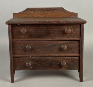 Antique Salesman Sample Miniature Wood Dresser