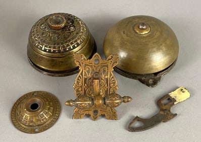 Group of Antique Doorbell Parts