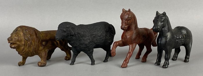 Group of Animal Cast Iron Coin Banks