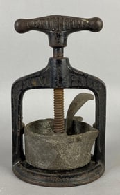 Antique Brighton Cast Iron Meat/Juice Press